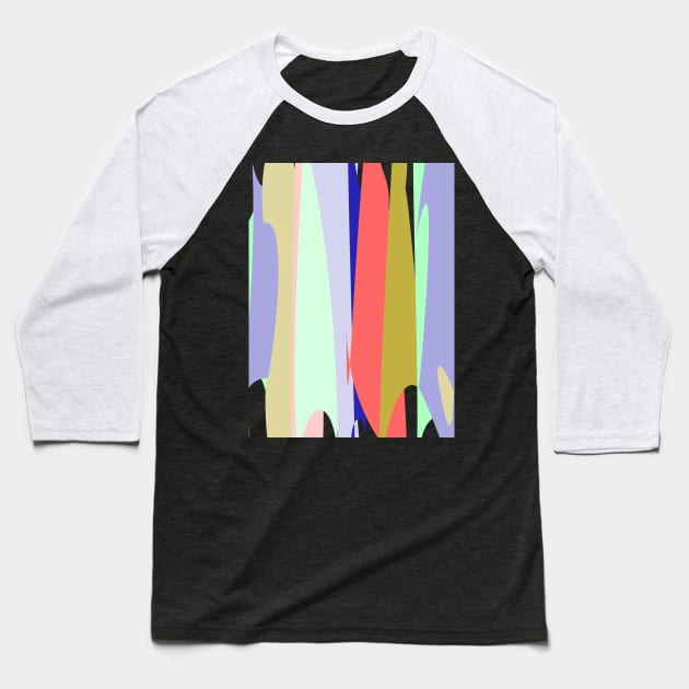 colorful digital artwork Baseball T-Shirt by Storfa101